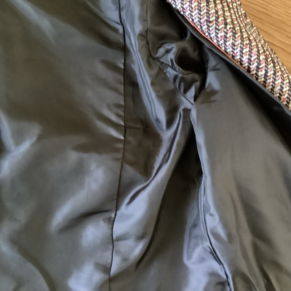 Talbots Women’s Black/White/Orange Tweed Hook & Eye Closure Blazer.  Size 10 - Picture 8 of 11